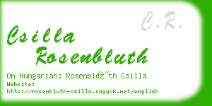 csilla rosenbluth business card